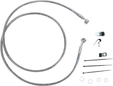 Drag Specialties Extended Stainless Steel Front Brake Line Kit 52 1/4in. Clea...