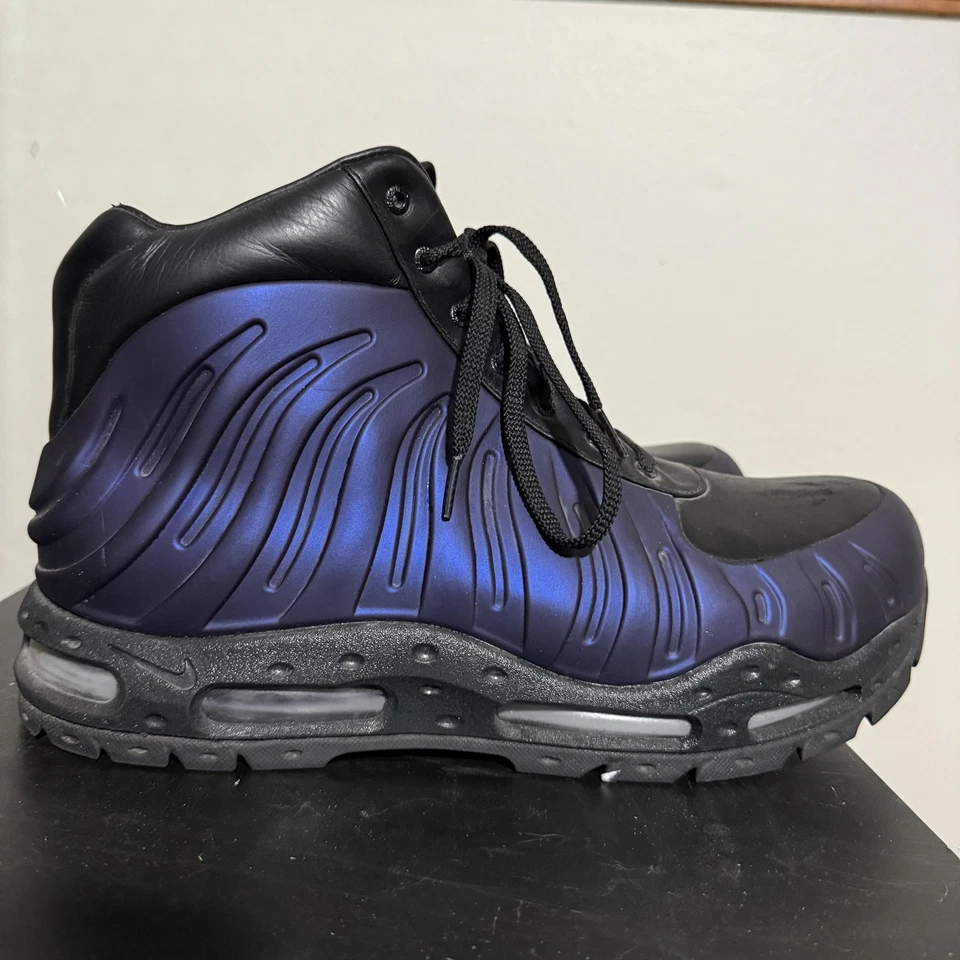 Botas Nike ACG para Hombres Negras Púrpura Air Max Cúpula de Espuma Foamposite Berenjena Talla 14 Foto 3 de 4