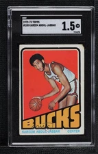 1972-73 Topps Kareem Abdul-Jabbar #100 SGC 1.5 HOF