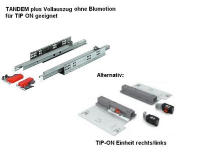 TANDEM plus Vollauszug 500mm mit Kuppl  ''für TIP-ON geeignet'' 560H5000C