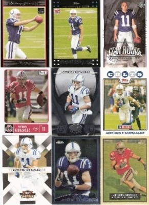 2007 Bowman Anthony Gonzalez RC Indianapolis Colts Lot Ohio State