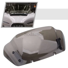 10'' Windshield Windscreen w/Bracket Wind Deflectors Noise Reduction For Harley