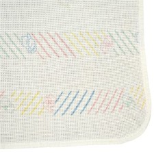 Vintage 80s Baby Morgan Cozy Waffle Weave Baby Blanket White Unisex Pastel Bears
