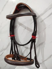 Premium Quality Leather Fancy Stitches English Horse Bridle All Size