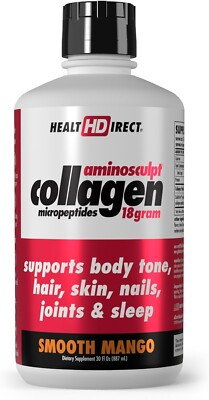 Health Direct AminoSculpt Sugar-Free Natural Mango 30 fl oz Liquid  exp 06/2027