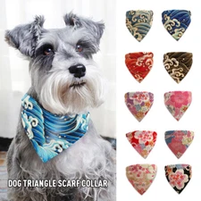 Adjustable Japanese Pet Dog Collar Triangle Scarf Puppy Cat Neckerchief Neck Bib