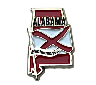 Alabama Flag State Of Colors 1 inch Hat Lapel Pin AV0310 F1D29X