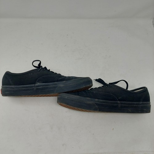 Vans Black Canvas Low Top Fashion Sneakers Skate Shoes Hipster Lace Up Size 8 - Picture 4 of 9