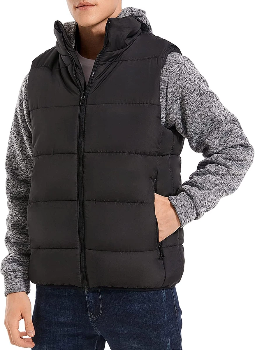 Men s Midweight Hooded Puffer Jacket Winter Warm 2fe Vest Jacket