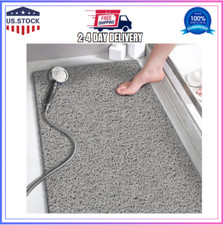 Shower Mats Non Slip without Suction Cups, 15.7  36 Inch, PVC Loofah Bathroom