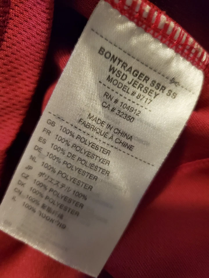 Camiseta deportiva Bontrager para mujer SSR SS WSD ciclismo cremallera frontal bolsillos rosa mediana Foto 4 de 4