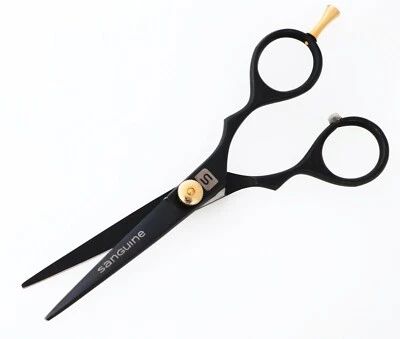 SANGUINE Personal Hair Scissors Hairdressing Scissors, Fringe Bang, JAG-Black