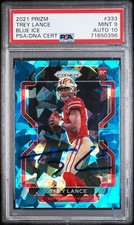 2021 PANINI PRIZM BLUE ICE SP /99 TREY LANCE ROOKIE PSA 9 Auto 10
