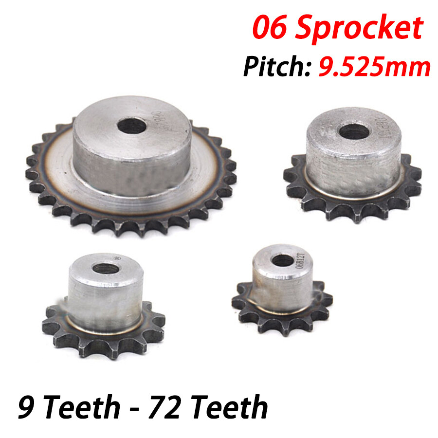 ◼︎6b 06B Chain Drive Sprocket 9 Teeth-72 Teeth Pitch 9.525mm Sprocket