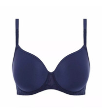 Wacoal Lisse Bra Indigo Blue Size 34D Underwired Moulded Padded Spacer New