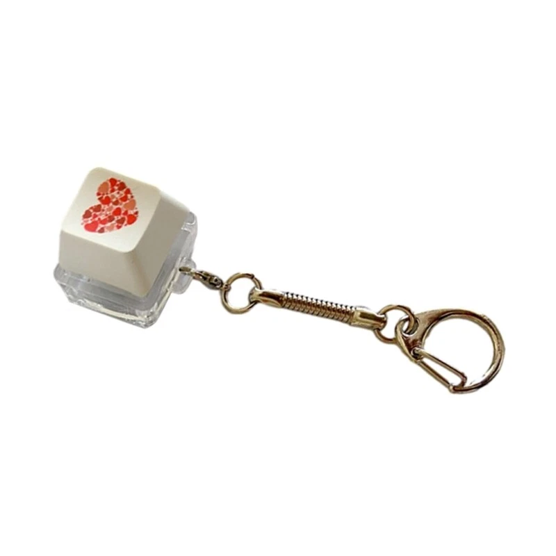 Mechanical Keyboard Switch Tester Keychain Square Key Pendant for Enthusiasts