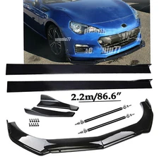 Front Bumper Lip Spoiler Chin Splitter Glossy Black For Subaru BRZ 2013-2023 Bod