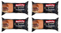 4X Roberto Gourmet Hamburger Glassato Brot Mit Glasur,Packung Mit 300G