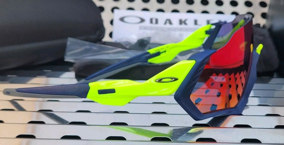 New Oakley FLIGHT JACKET 9401-0537 Sunglasses Matte Navy-Retina