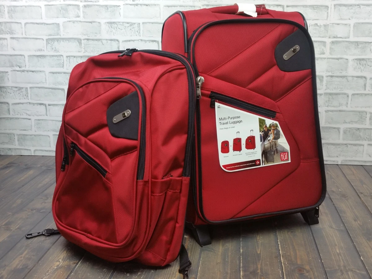 Carry on luggage top with detachable backpack
