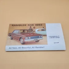 1963 AMERICAN MOTORS RAMBLER AUTOMOBILE CAR ADVERTISING SALES BROCHURE VINTAGE