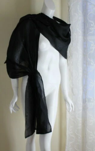 Sciarpe, foulard e stole da donna neri in seta