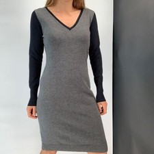 ANN TAYLOR gray sweaterdress dress long sleeve sz m