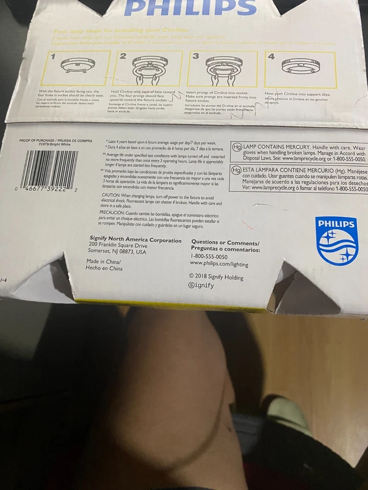 Philip Bright White Fluorescent 8 inch T9 22W  Bright 3000K 1150 Lumens 2 pack - Image 3 of 3