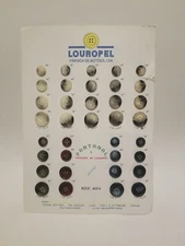 36pc Salesman Sample Button Card 4 Hole Flat 24 28 32 36 Portugal Pantanal Shine