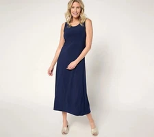 Attitudes by Renee Sz SMALL Regular Como Jersey Tank Maxi Dress REGAL BLUE
