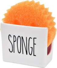 Heartland Home Porcelain Sponge Holder Ceramic Black White