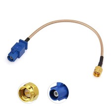 Câble adaptateur antenne GPS voiture véhicule Bingfu SMA mâle vers Fakra C bleu