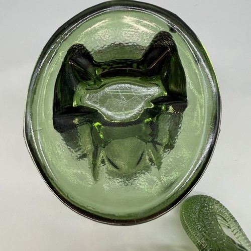 Plato de caramelo cubierto vintage LE Smith aguacate verde pavo Tom años 60 Acción de Gracias - Imagen 9 de 14