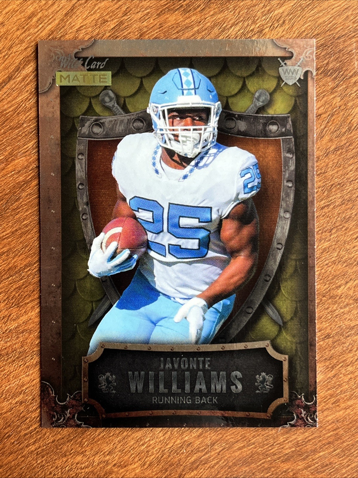 Javonte Williams Wild Card Matte Black Weekend Warrior #MWW8 Bronze Frame-Orange