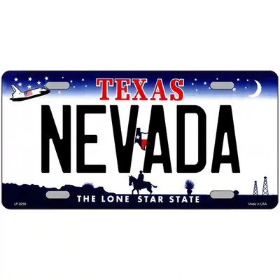 Nevada Texas Metal Sign
