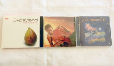3 Mixed Music CDs Albums GYPSYLAND Smooth Jazz Guitar PURE MOODS II