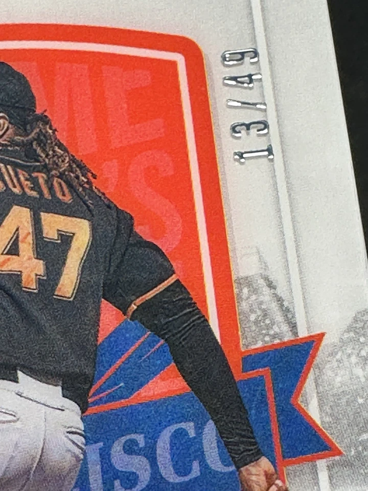 Panini Chronicles America's Pastime 2021 Johnny Cueto #57 SP oro 13/49 Foto 3 de 4