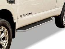APS Polished 6" Side Step Side Bar Fit 04-24 Nissan Titan Crew Cab