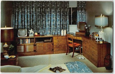Furniture Advertising Ethan Allen Robinson's San Jose, CA TV MCM 1950s Postcard