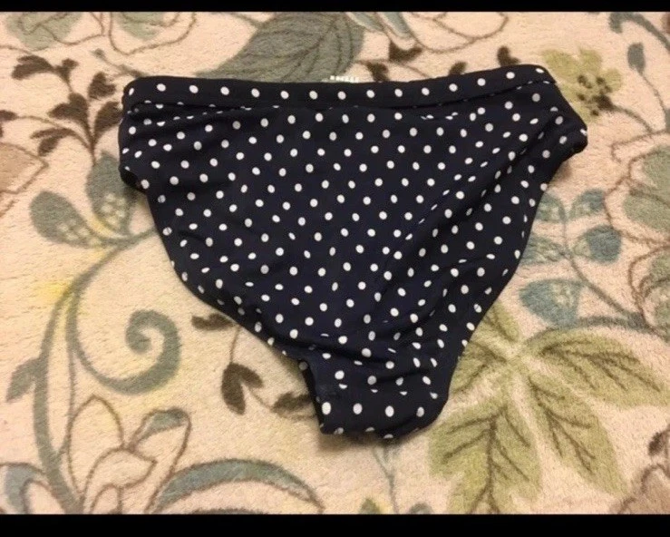 Pantalones de baño a lunares azul marino y blanco Wave Zone para niños/niñas talla M/7/8 Foto 4 de 4