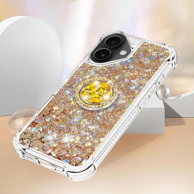 Handy Hülle für Xiaomi Redmi Glitzer Schutz Tasche Flüssig Bling Ringhalter Case