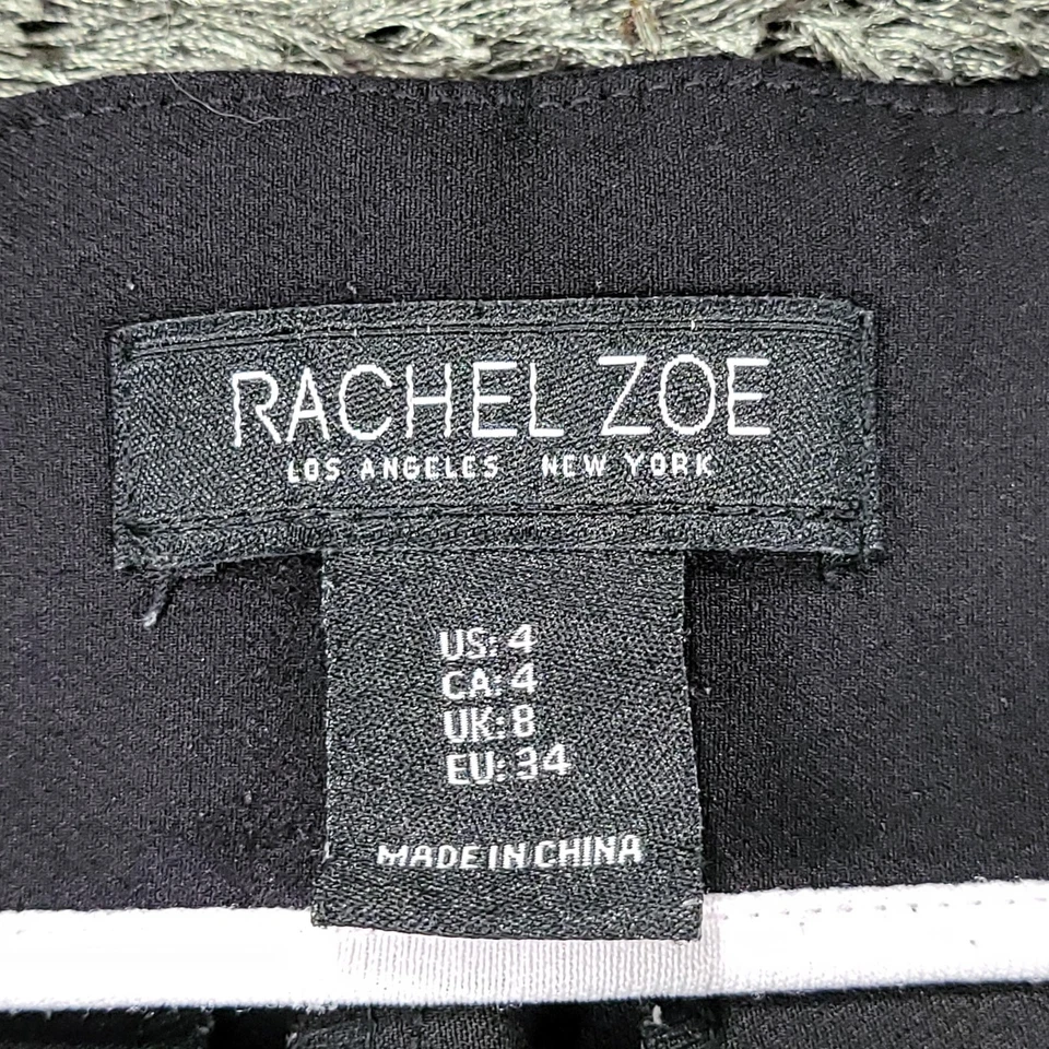 Брюки женские Rachel Zoe 4 черные эластичные узкие брюки платье для работы офиса - Изображение 2 из 4