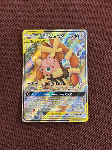   Pokémon TCG Mega Lopunny & Jigglypuff Tag Team GX Card 226/236