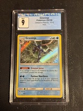 POKÉMON TCG 2019 DETECTIVE PIKACHU GRENINJA 9/18 HOLO CGC BLUE LABEL 9 MINT