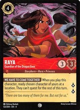 Raya Guardian of the Dragon Gem 122/204 Ursula's Return Disney Lorcana 017135