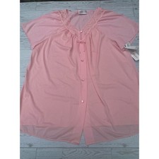 Shadowline Women s Pink Lace Bed Jacket Robe Topper Size L NWT