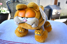 VTG Garfield Plush My Favorite Slippers Blue Pajamas 1981 Dakin 14" New w/Tag