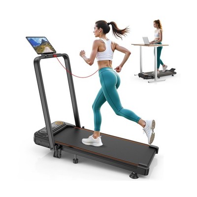 Foldable Treadmill with 10% Incline, 3.5HP Low Noise Walking Pad Treadmill wi...