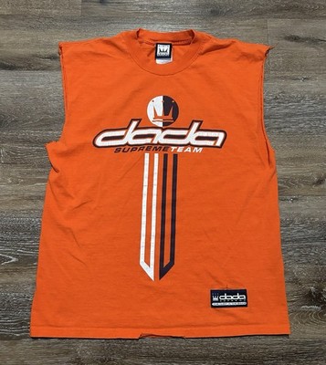 Vintage Y2K DADA Supreme Team Cut Sleeves Shirt Size Large 