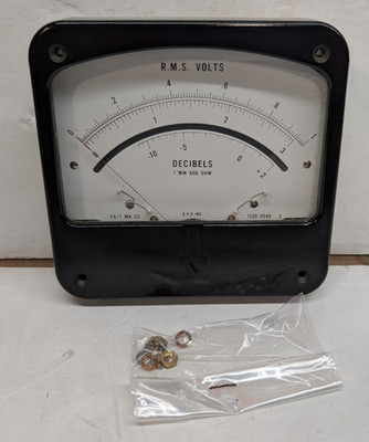 QVS 1120-0048 Decibel RMS Volts Panel Meter 1mW 600 Ohm NSN 6625-00-649-7097 NOS